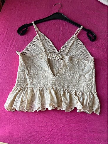 m Beden Zara örgü crop