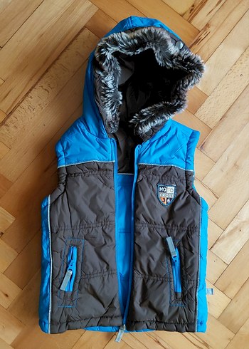 Kapüşonlu Çocuk Puf Yelek Çift Taraflı - Görsel 8