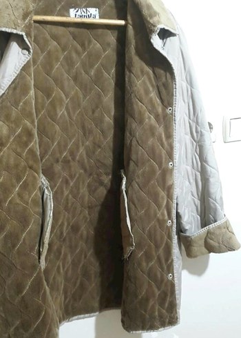 Tagula İçi Peluş Kürklü Kapitone Şık Bej Parka - Görsel 4