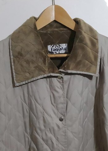 Tagula İçi Peluş Kürklü Kapitone Şık Bej Parka - Görsel 3