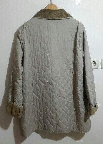 Tagula İçi Peluş Kürklü Kapitone Şık Bej Parka - Görsel 2