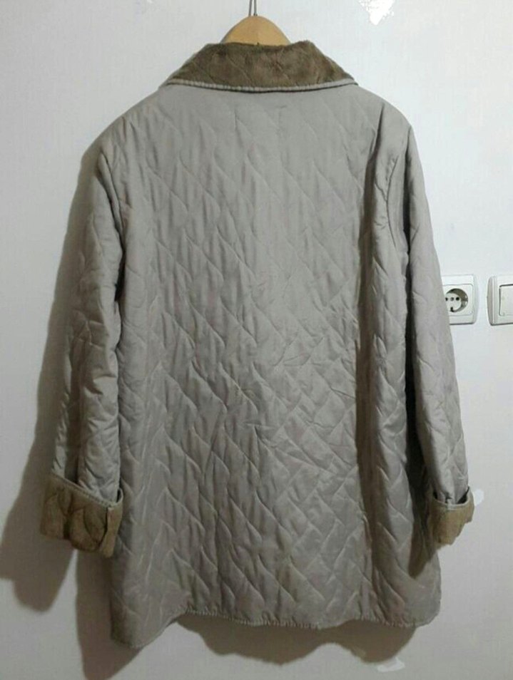 Tagula İçi Peluş Kürklü Kapitone Şık Bej Parka - Görsel 2