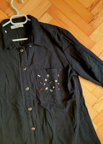 En Store Siyah Kışlık Şık Tunik Gömlek Kusursuzdur. - Görsel 5