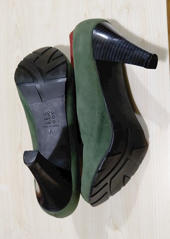 Sıfır Nubuk Topuklu Ayakkabı Bootie - Görsel 7