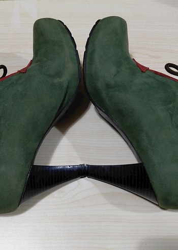 Sıfır Nubuk Topuklu Ayakkabı Bootie - Görsel 10