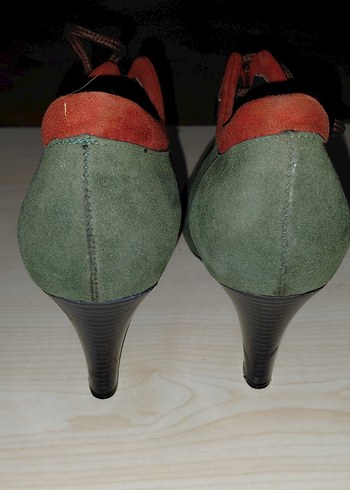 Sıfır Nubuk Topuklu Ayakkabı Bootie - Görsel 9