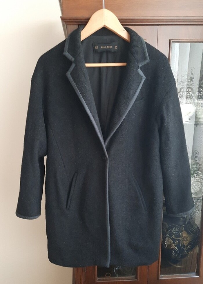 Zara Basic Sıfır Ayarında Şık Kışlık Siyah Palto  - Görsel 4