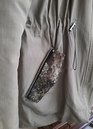 Fabrika Peluş Kapşonlu Şık Parka - Görsel 11