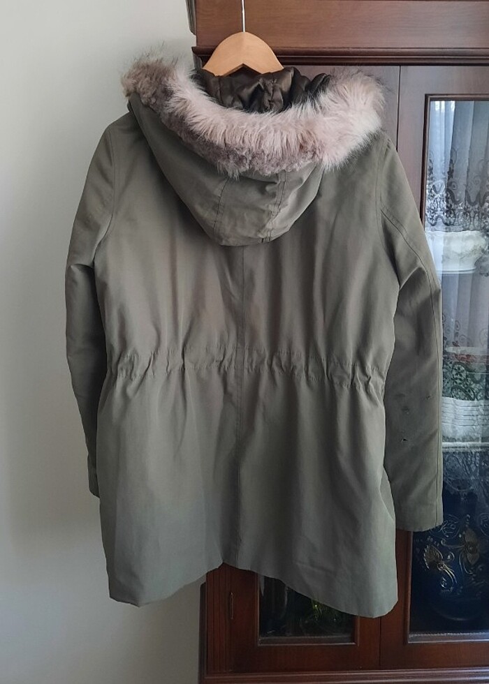 Fabrika Peluş Kapşonlu Şık Parka - Görsel 2