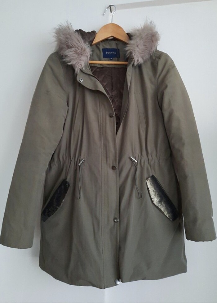 Fabrika Peluş Kapşonlu Şık Parka - Görsel 3