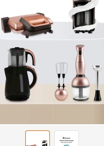 Karaca rosegold Renkli Mutfak Seti