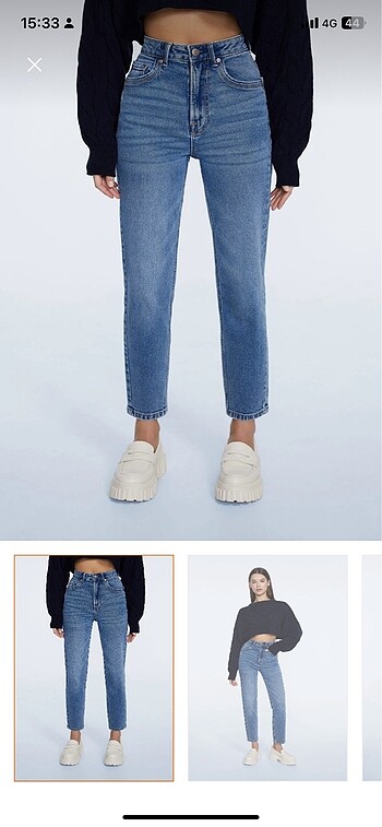 m Beden mavi Renk Stradivarius pantolon