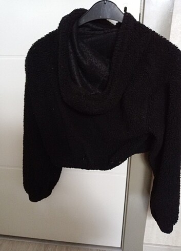 Peluş crop sweatshirt 