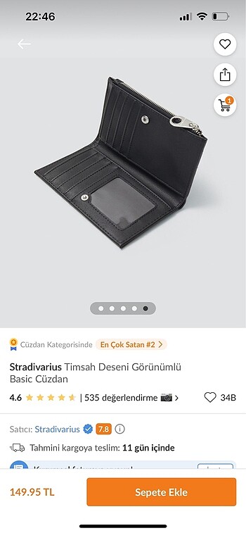 Stradivarius cüzdan