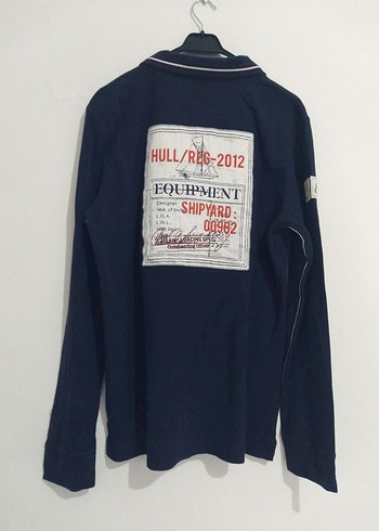 Uzun Kollu Siyah Polo Yaka Sweatshirt - Görsel 4