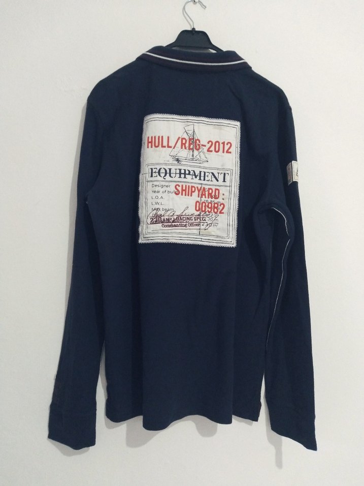 Uzun Kollu Siyah Polo Yaka Sweatshirt - Görsel 4