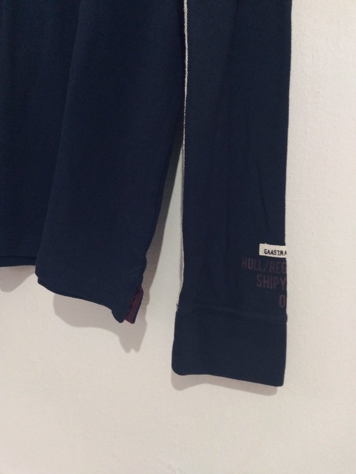 Uzun Kollu Siyah Polo Yaka Sweatshirt - Görsel 5