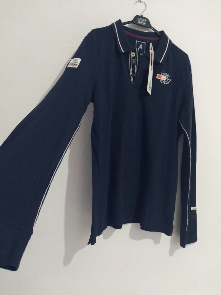 Uzun Kollu Siyah Polo Yaka Sweatshirt - Görsel 3