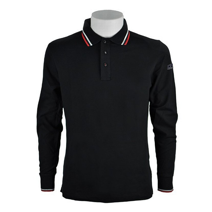 Uzun Kollu Siyah Polo Yaka Sweatshirt - Görsel 2