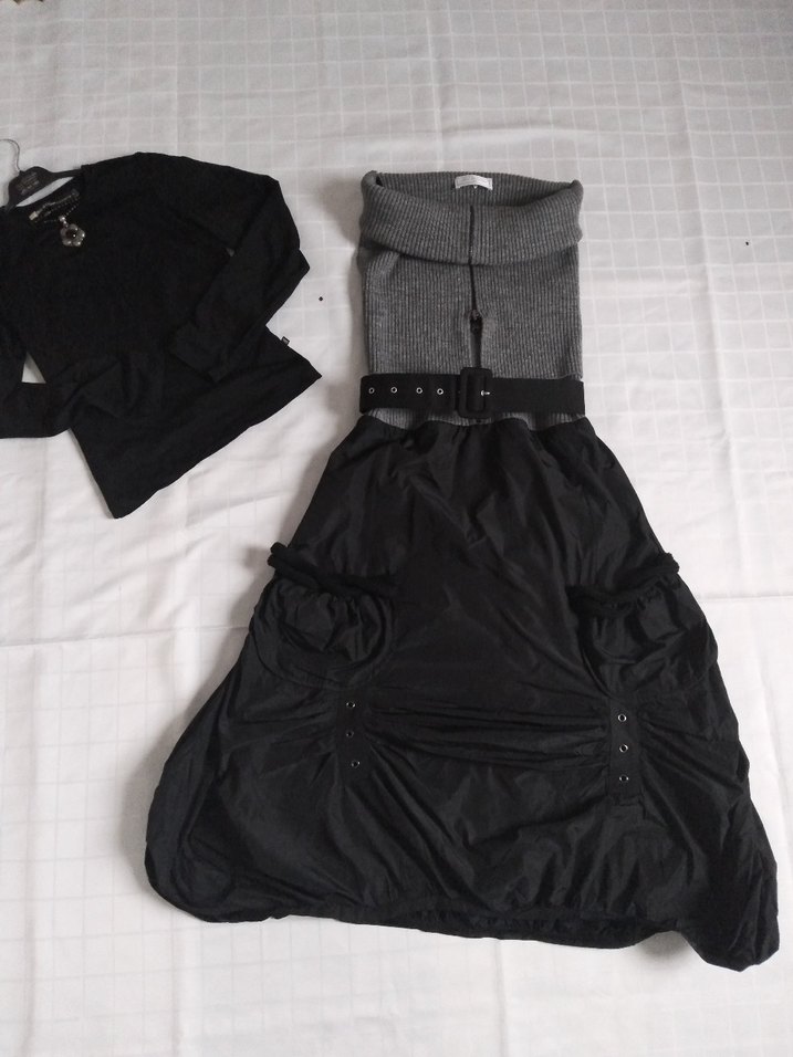 Vintage Gotik Midi Elbise - Görsel 3