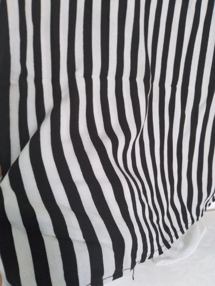 Kadın Siyah Çizgili Midi Elbise - Görsel 3