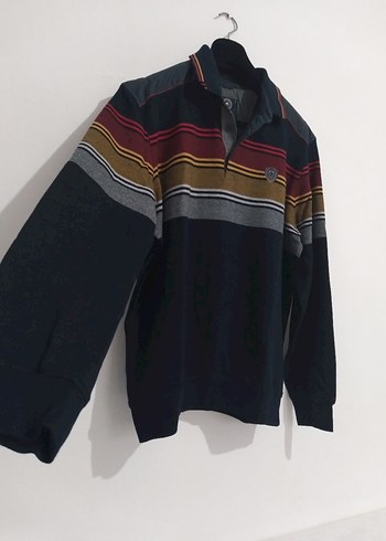 Renkli Çizgili Erkek Triko Kazak - Görsel 4