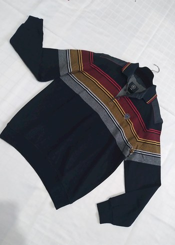 Renkli Çizgili Erkek Triko Kazak - Görsel 6