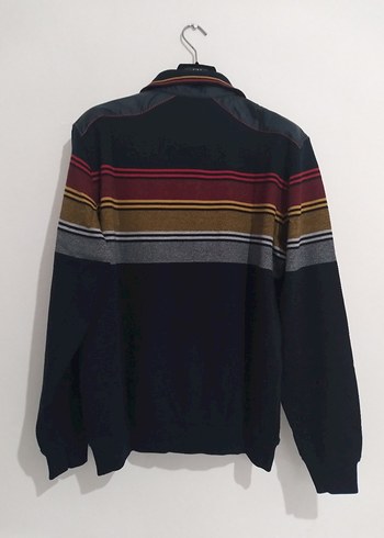 Renkli Çizgili Erkek Triko Kazak - Görsel 3