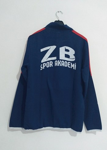 Uzun Kollu Fermuarlı Mavi Spor Sweatshirt - Görsel 2