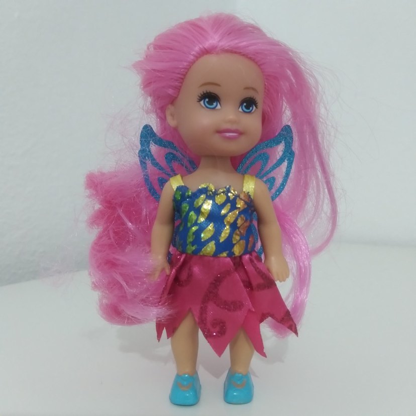 Pembe Saçlı Renkli Kanatlı Bebek - Görsel 2