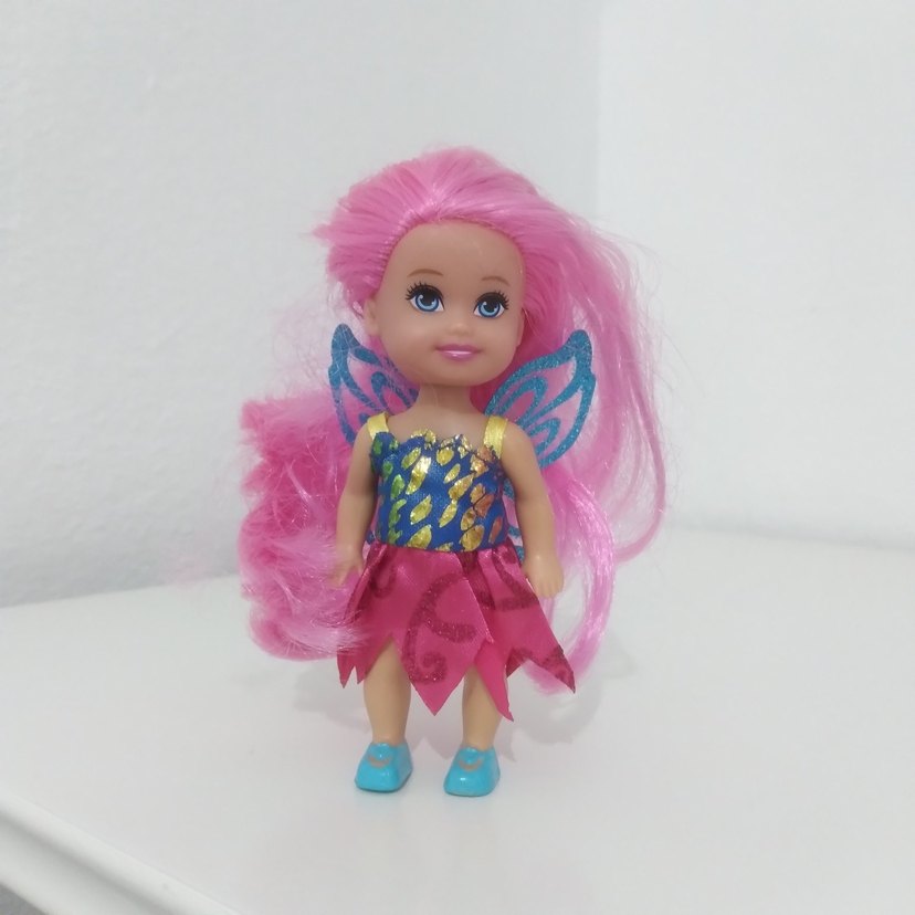 Pembe Saçlı Renkli Kanatlı Bebek - Görsel 3