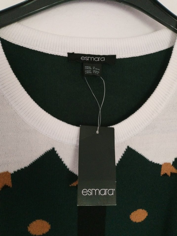 Nakışlı Yeşil Triko Midi Elbise - Görsel 4