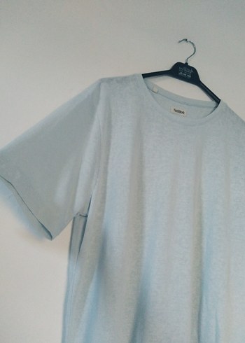 Erkek Mavi Kısa Kollu Denim Tişört - Görsel 6