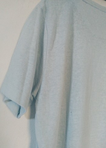 Erkek Mavi Kısa Kollu Denim Tişört - Görsel 9