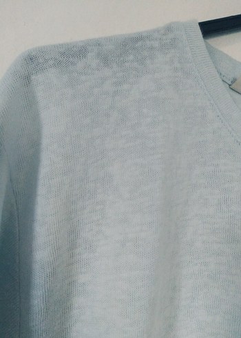 Erkek Mavi Kısa Kollu Denim Tişört - Görsel 11