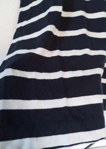 Erkek Siyah Beyaz Çizgili Oversize Tişört - Görsel 4