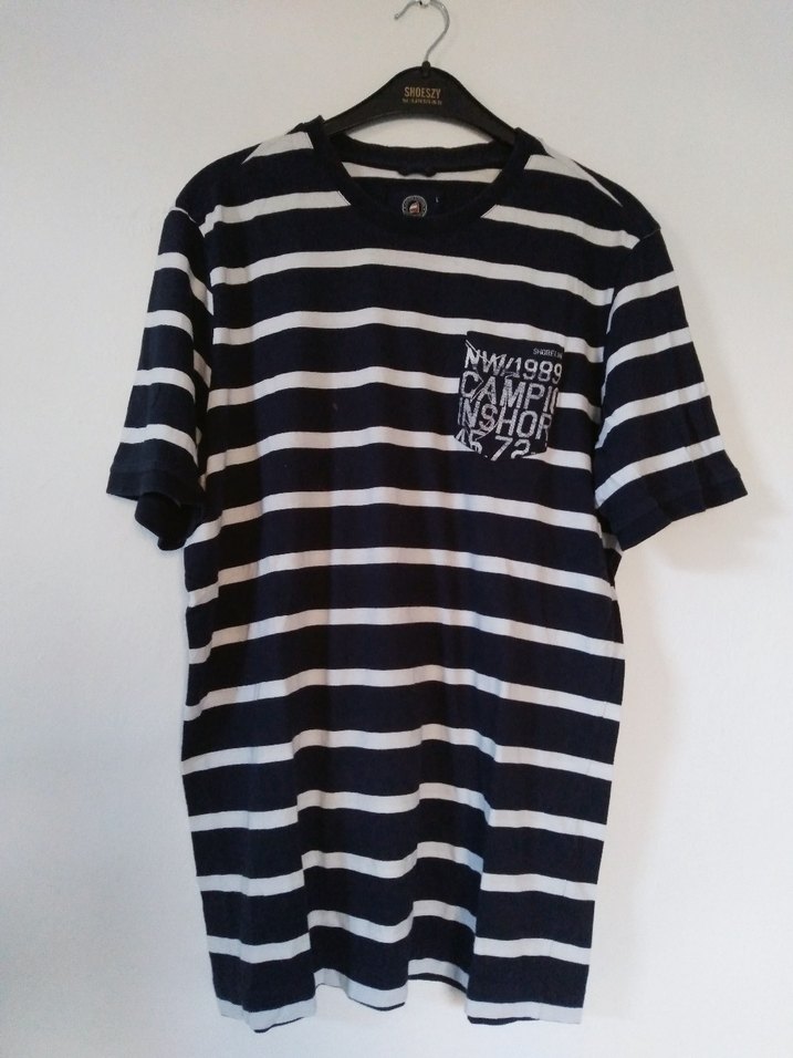 Erkek Siyah Beyaz Çizgili Oversize Tişört - Görsel 2