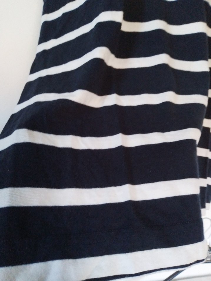 Erkek Siyah Beyaz Çizgili Oversize Tişört - Görsel 4