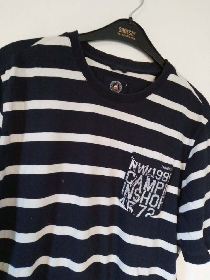 Erkek Siyah Beyaz Çizgili Oversize Tişört - Görsel 3