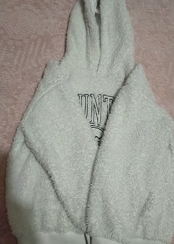 Kapüşonlu Beyaz erkek çocuk sweatshirt - Görsel 5