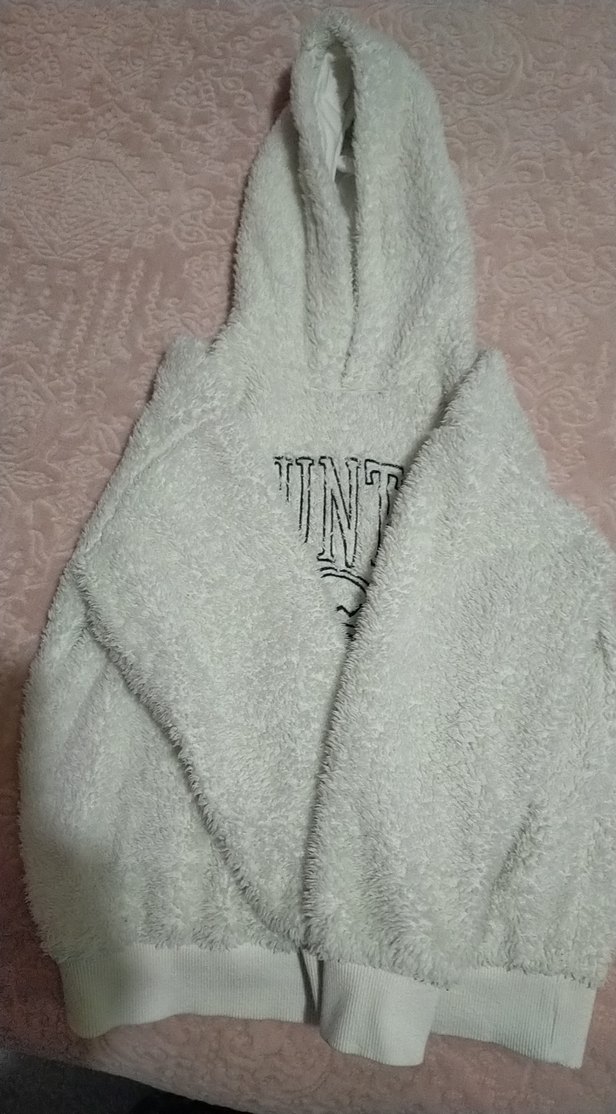 Kapüşonlu Beyaz erkek çocuk sweatshirt - Görsel 5