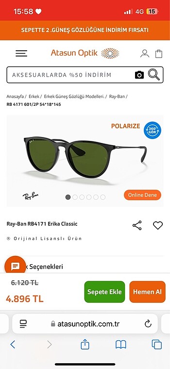 Orijinal rayban gözlük