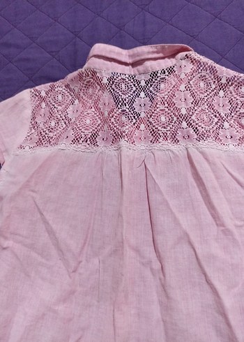 Pembe Nakışlı  Gömlek - Görsel 7