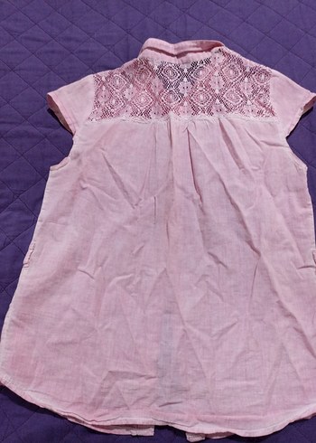 Pembe Nakışlı  Gömlek - Görsel 6