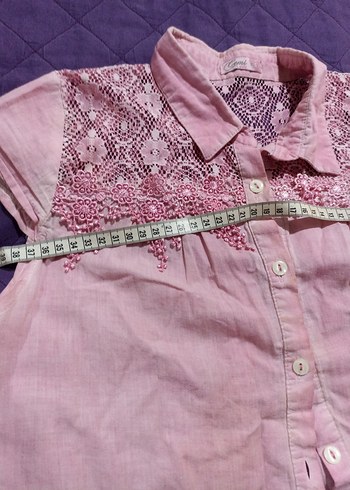Pembe Nakışlı  Gömlek - Görsel 4