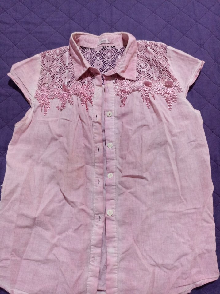 Pembe Nakışlı  Gömlek - Görsel 2