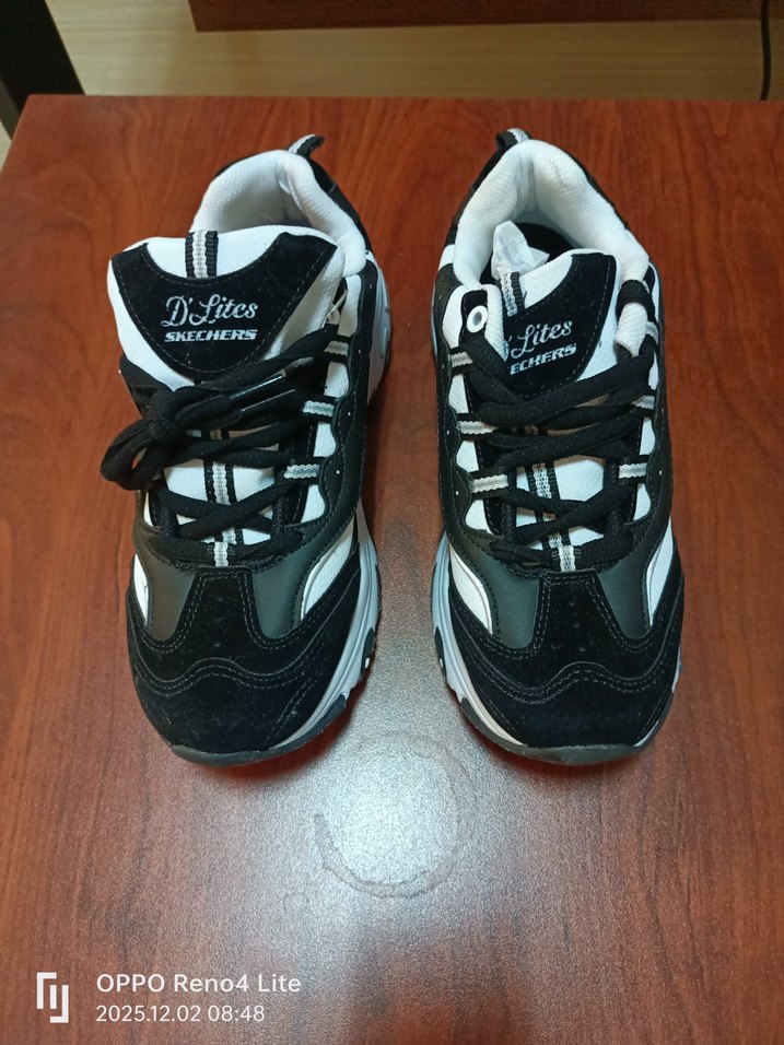 Beyaz Siyah Platform Topuklu Spor Ayakkabı - Görsel 2