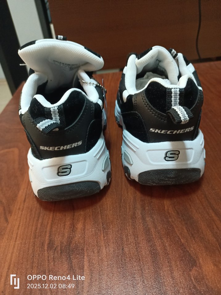 Beyaz Siyah Platform Topuklu Spor Ayakkabı - Görsel 3