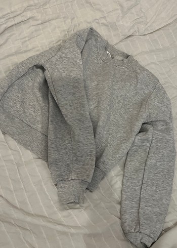 Diğer Gri Melanj Bisiklet Yaka Sweatshirt