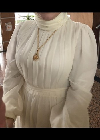 40 Beden beyaz Renk nikah elbisesi
